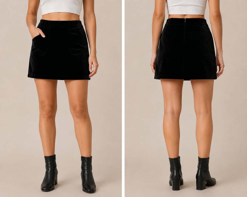 Joe's Jeans Black Velvet Skirt Size 2